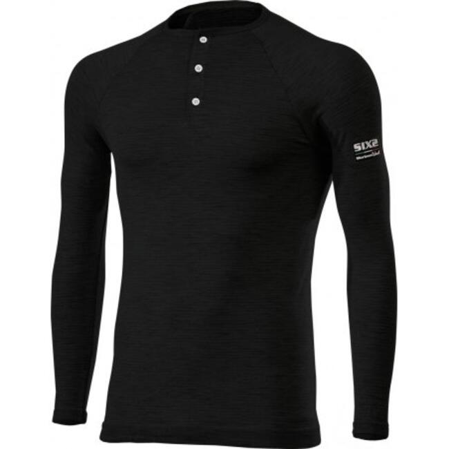 Six2 Maglia Termica Moto Wool Black Unisex